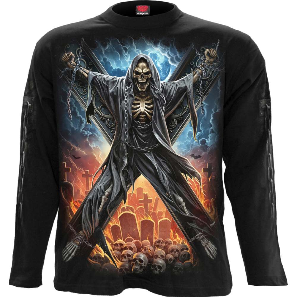 Spiral - Crossed Over Top Ã  manches longues - Noir